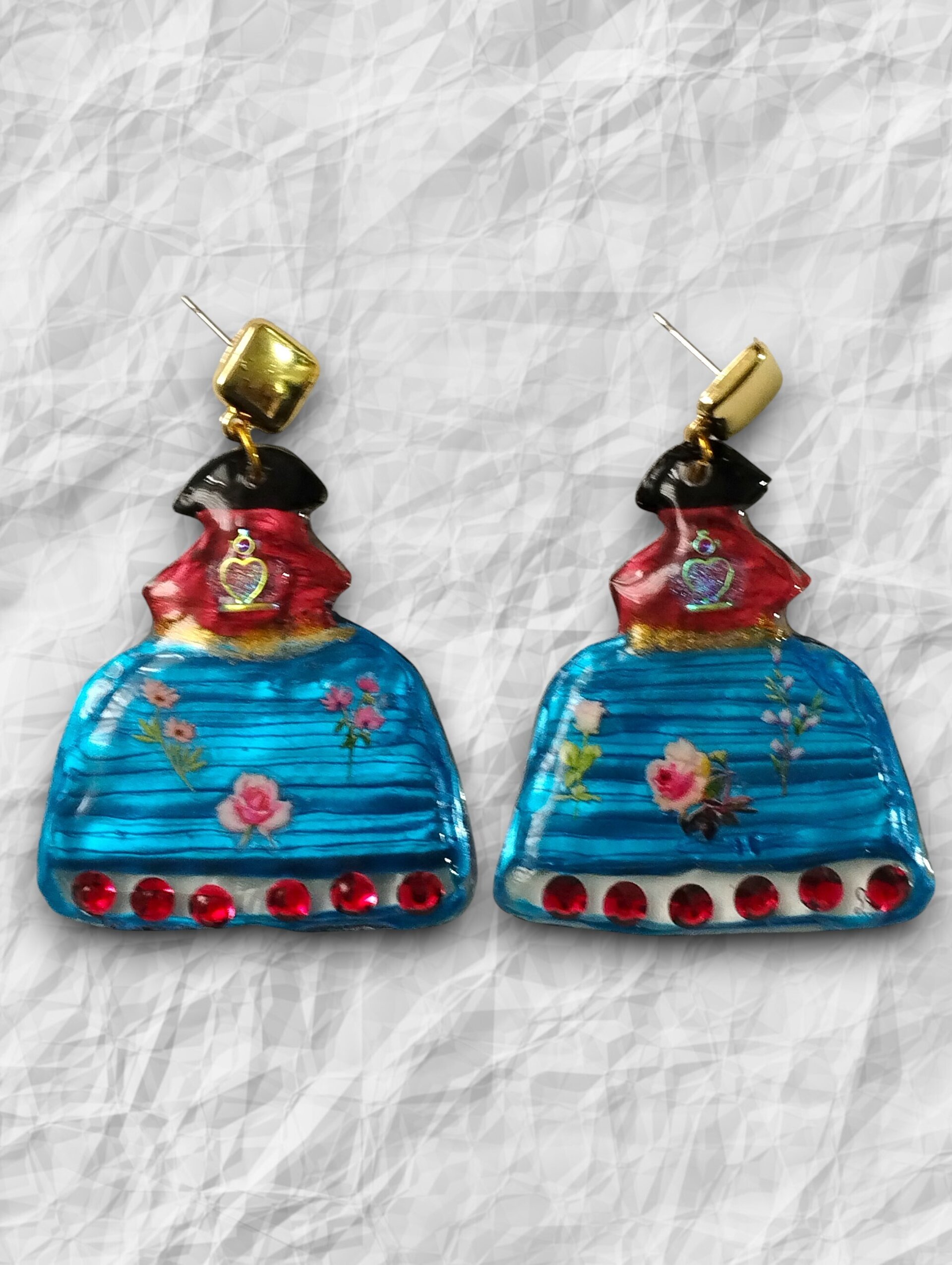 Pendientes Meninas 'Jardín de Azul' – Florales y Joyas Rubí - 3