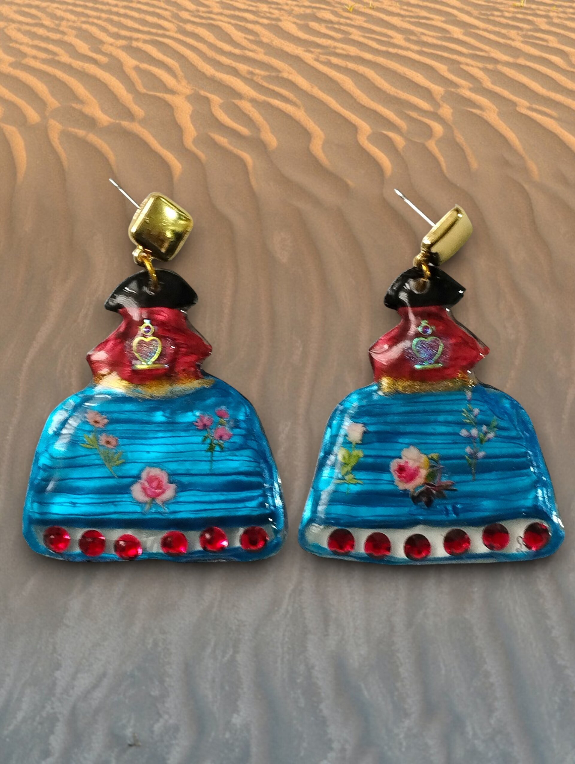 Pendientes Meninas 'Jardín de Azul' – Florales y Joyas Rubí - 1