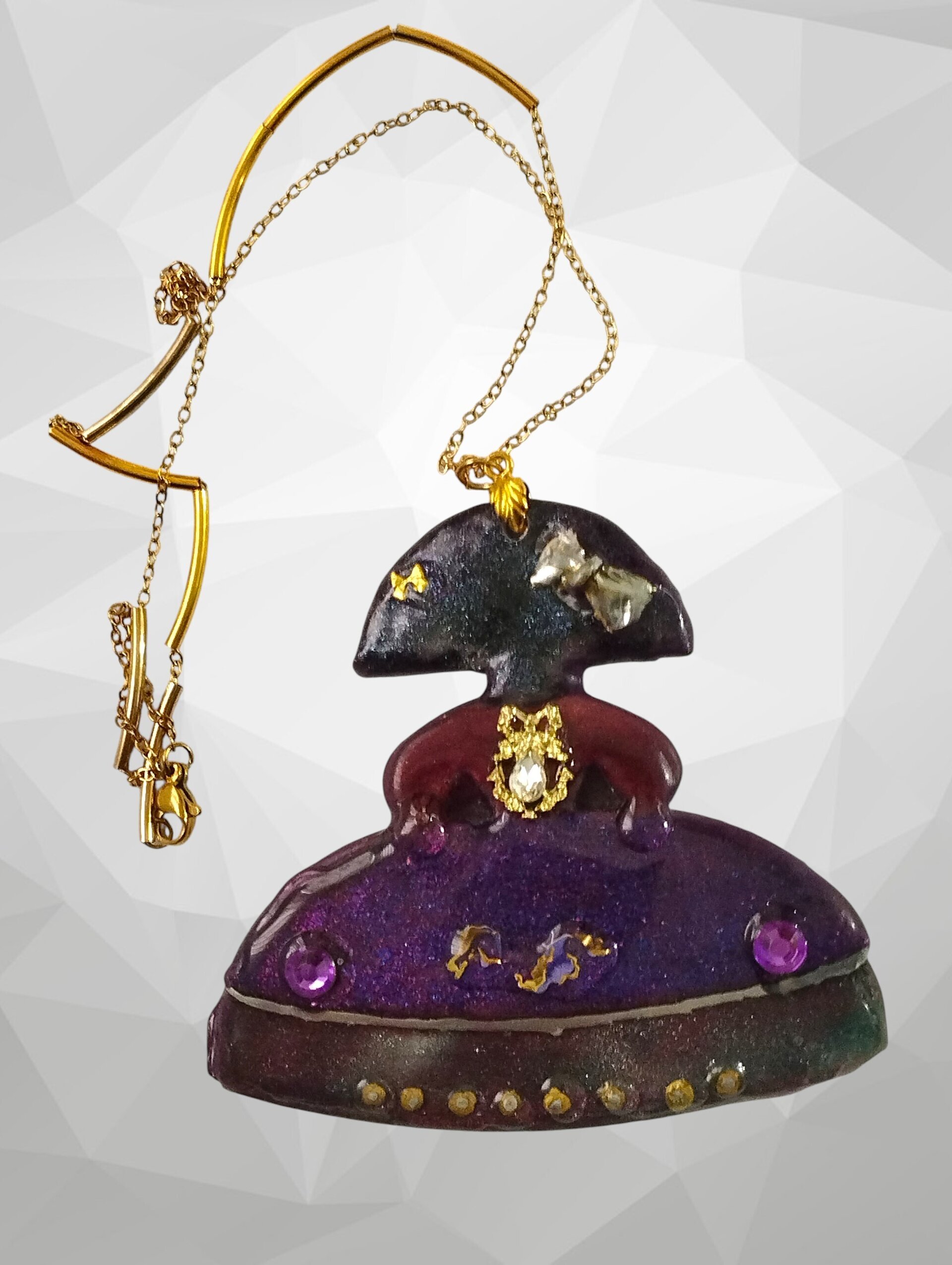 Colgante Joya Menina 'Misterio Púrpura' – Pieza Única - 4