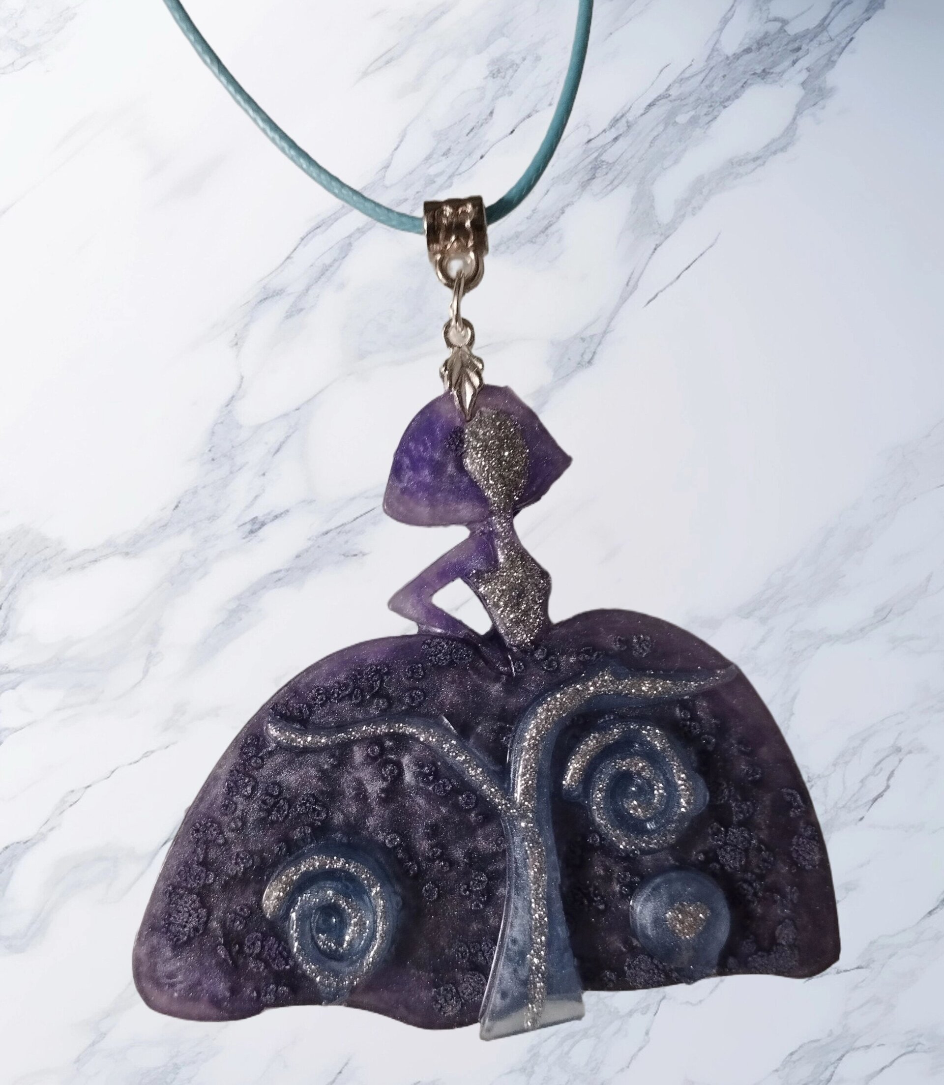 Colgante Menina Árbol de la Vida Amatista: Elegancia Mística y Simbólica en Resi - 5