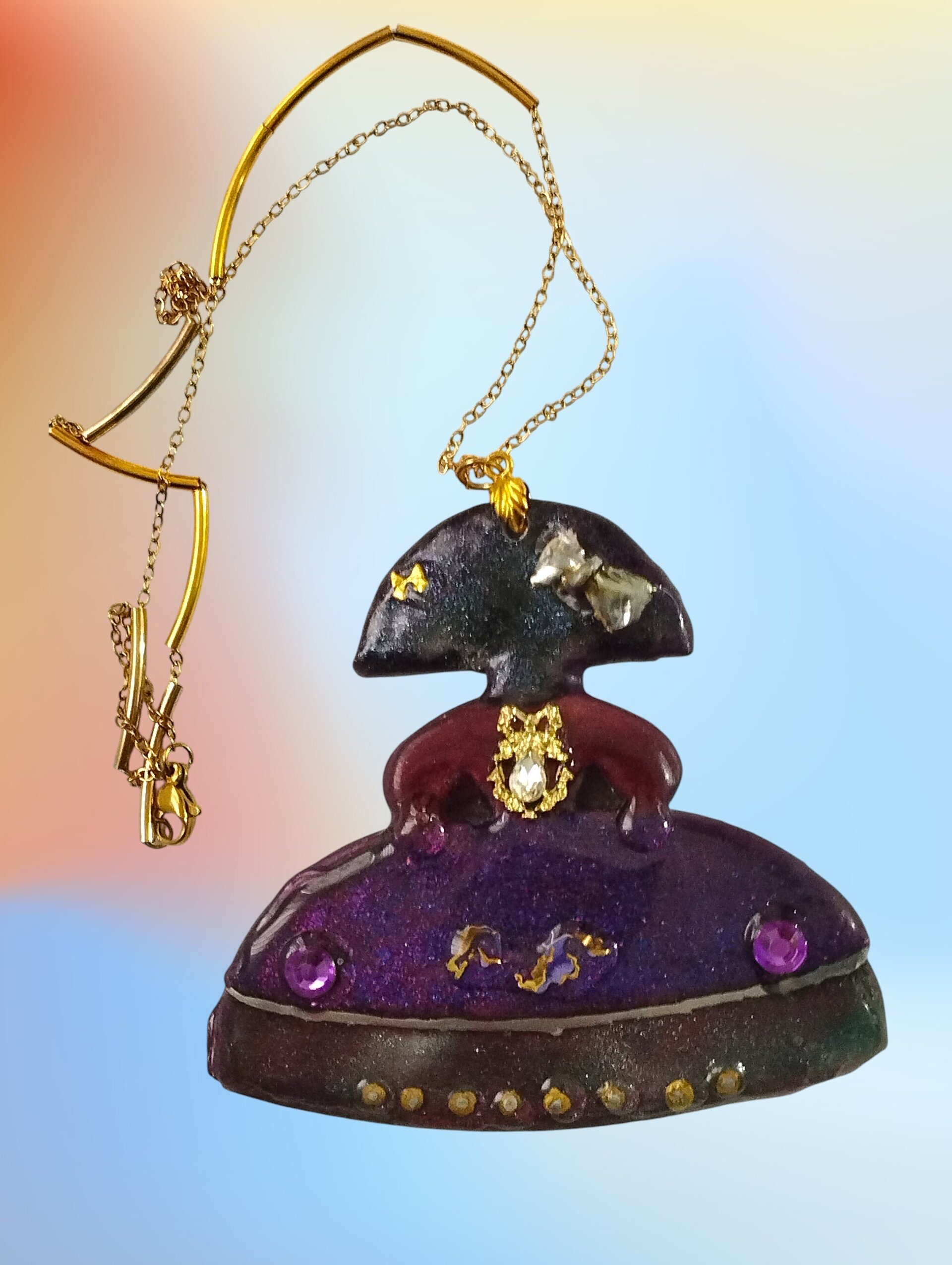 Colgante Joya Menina 'Misterio Púrpura' – Pieza Única - 1