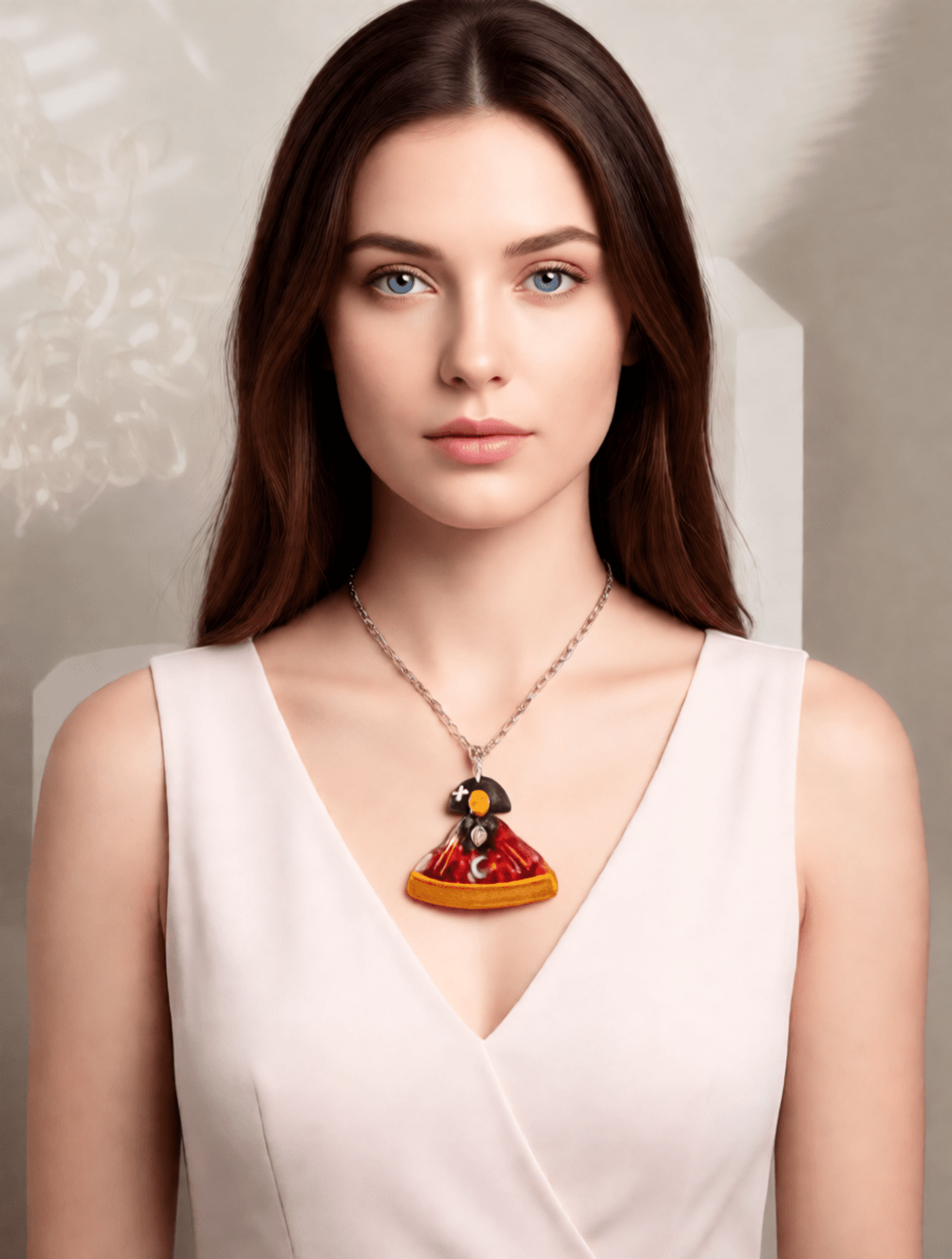 Colgante Menina 'Noche Estrellada' – Diseño Cósmico y Místico - 4