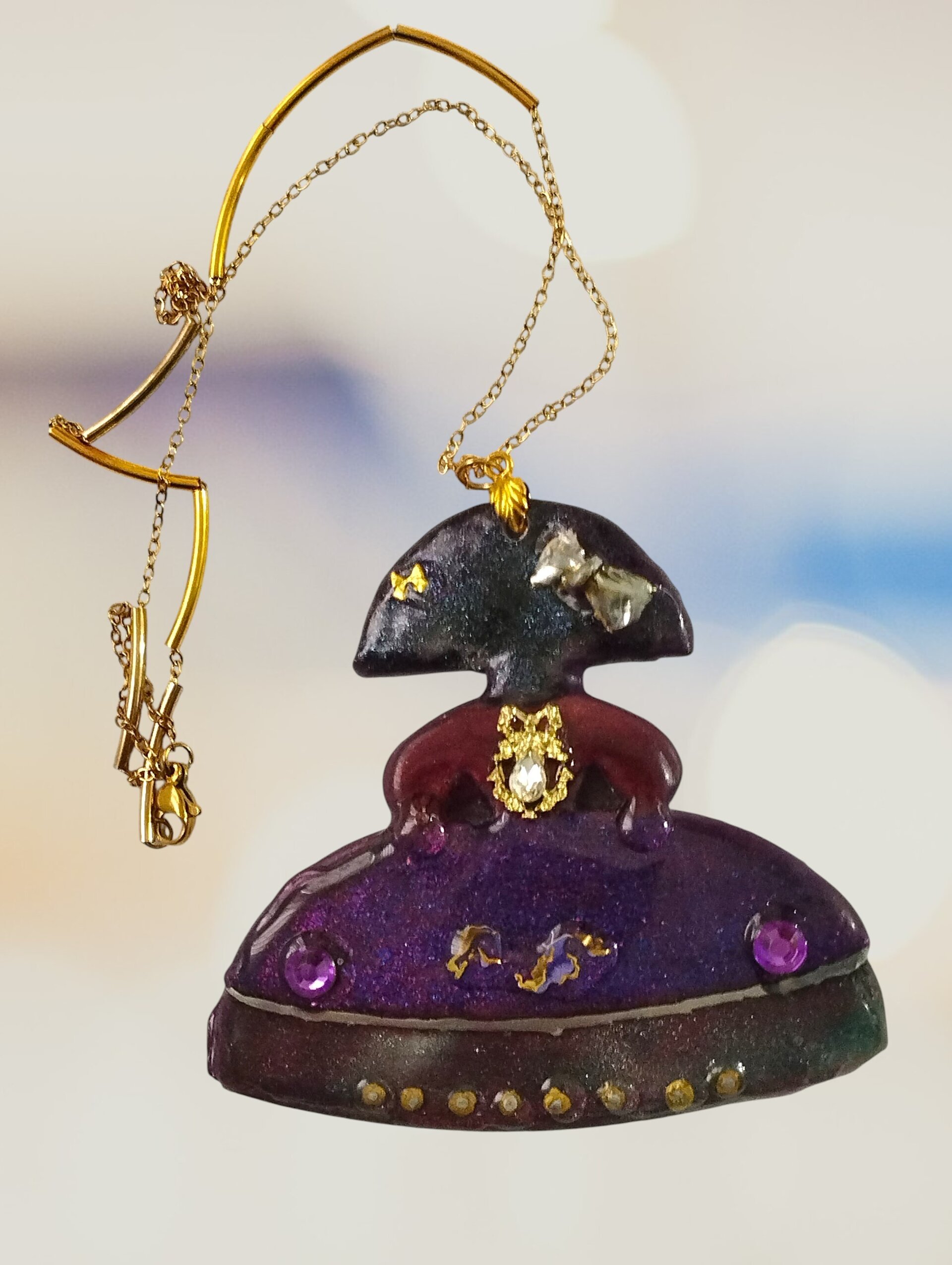 Colgante Joya Menina 'Misterio Púrpura' – Pieza Única - 3