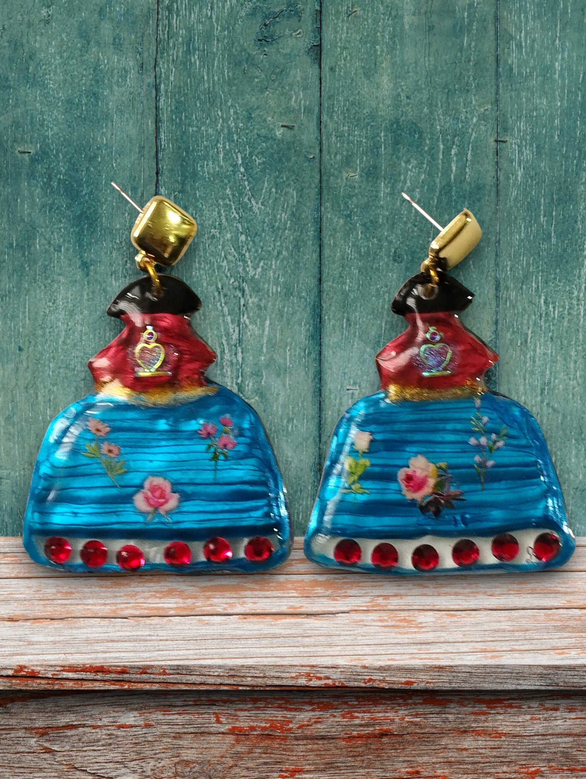 Pendientes Meninas 'Jardín de Azul' – Florales y Joyas Rubí - 2